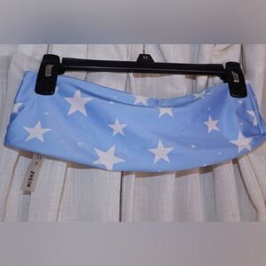 SHEIN Light Blue Star Bandeau Bikini